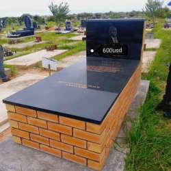 Bricks and Granite Tombstone